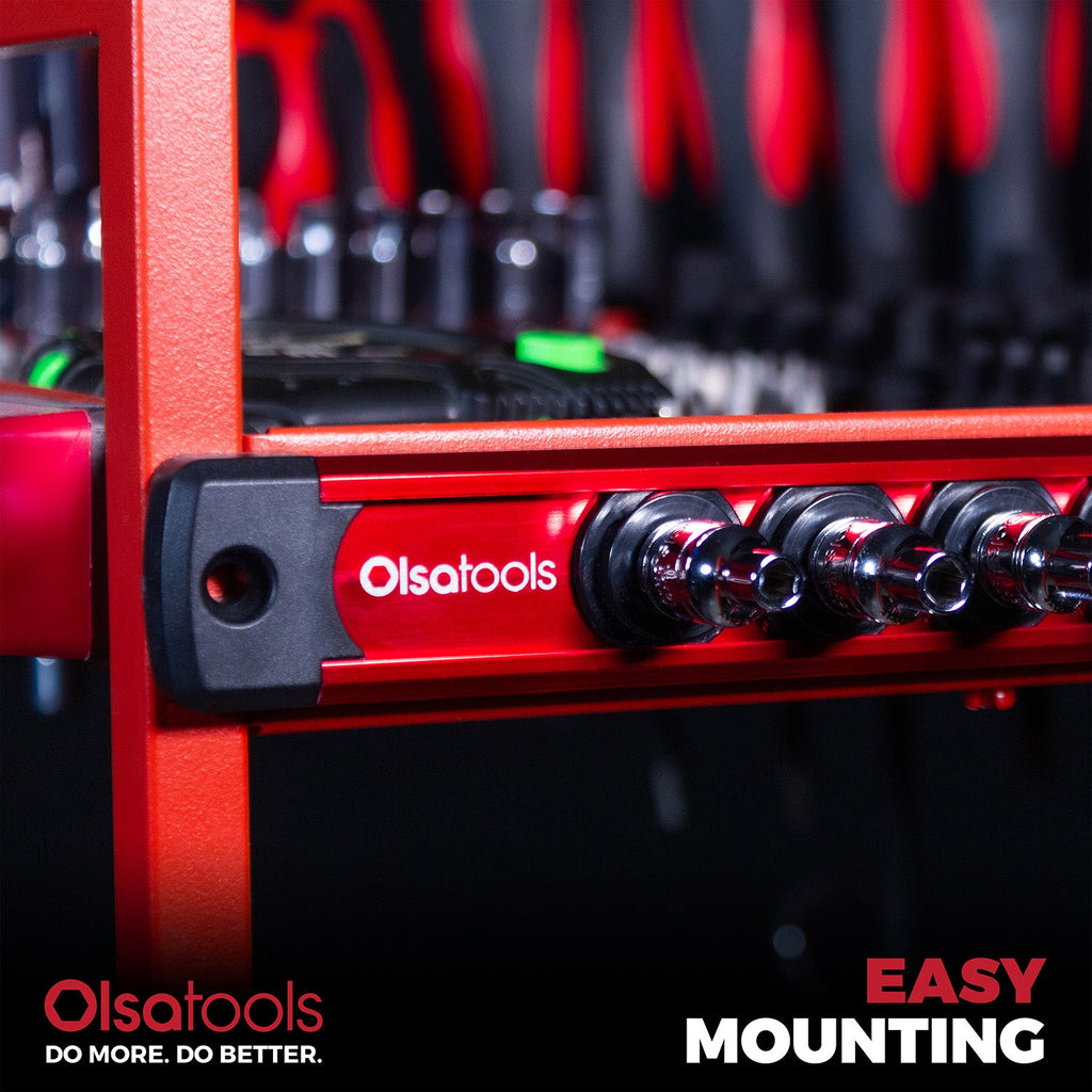 Magnetic Socket Rails for Secure Tool Organization in Aluminum