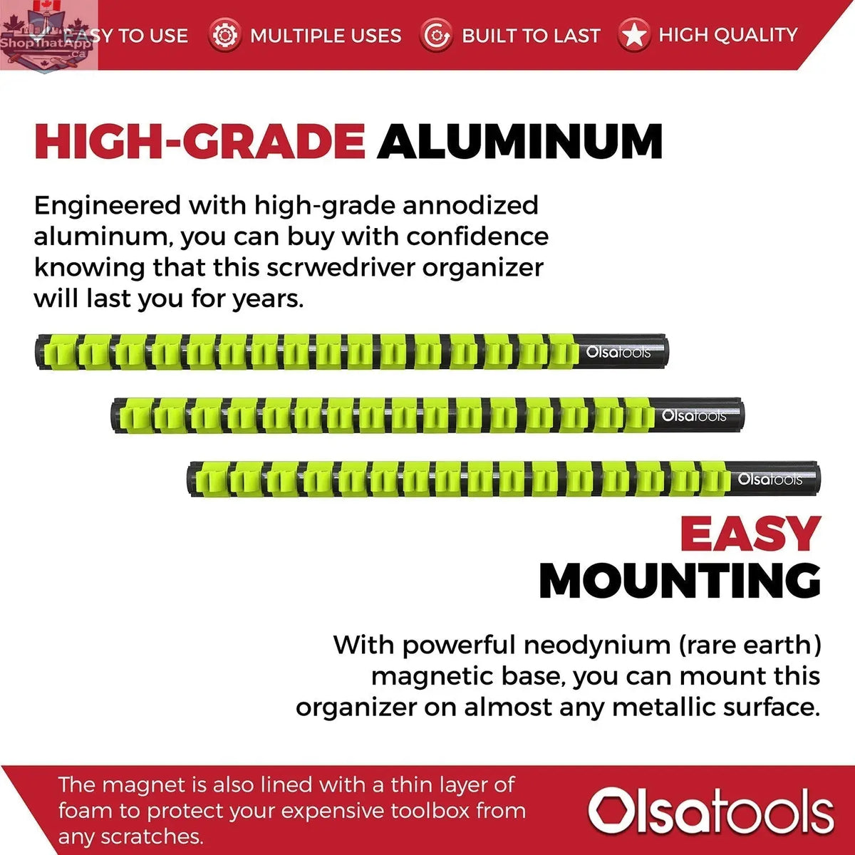 Magnetic Screwdriver Organizer - Efficient Magnetic Screwdriver Holder for Easy Tool Access - Shopthatapp.ca