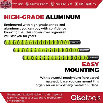 Magnetic Screwdriver Organizer - Efficient Magnetic Screwdriver Holder for Easy Tool Access - Shopthatapp.ca