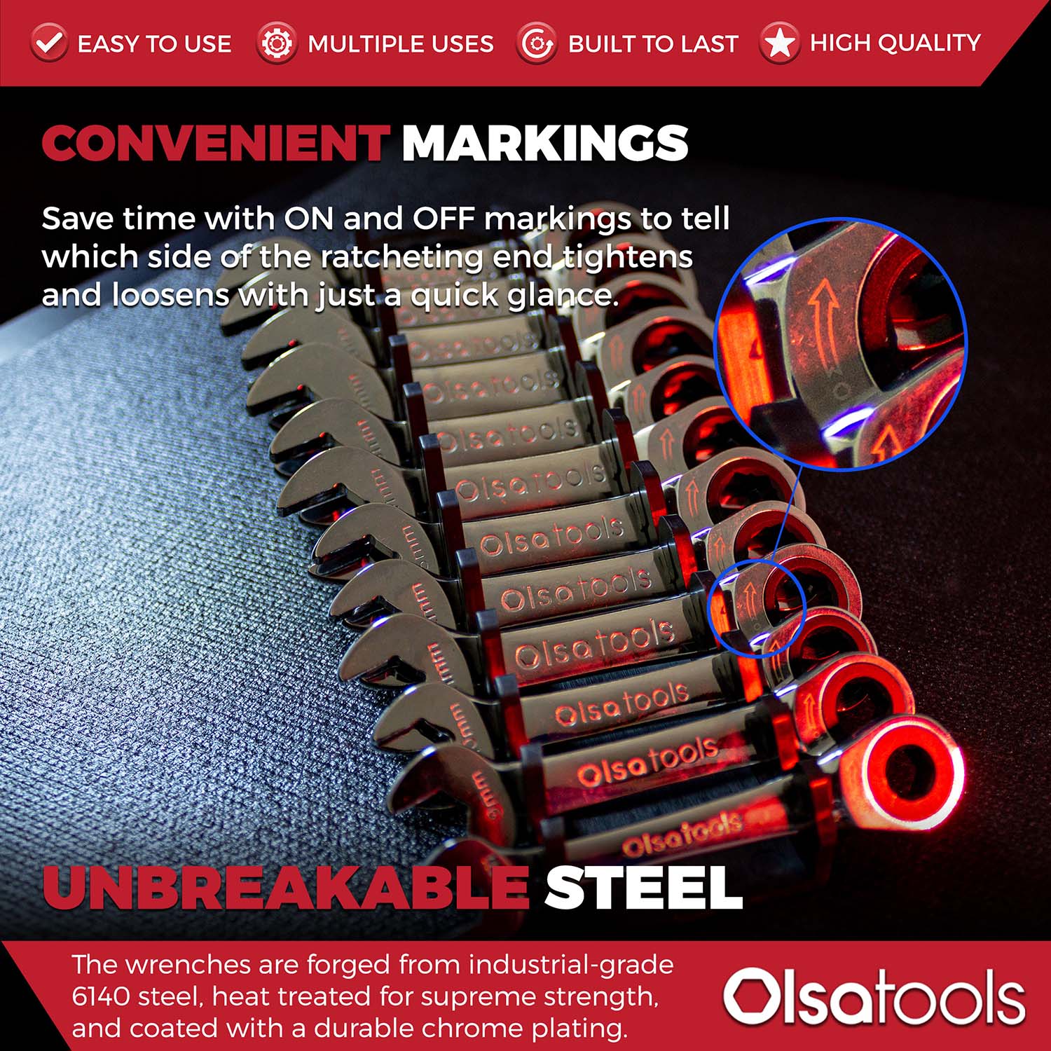 120 Tooth Ratcheting Wrench Set - Stubby Design for Maximum Torque and Accessibility