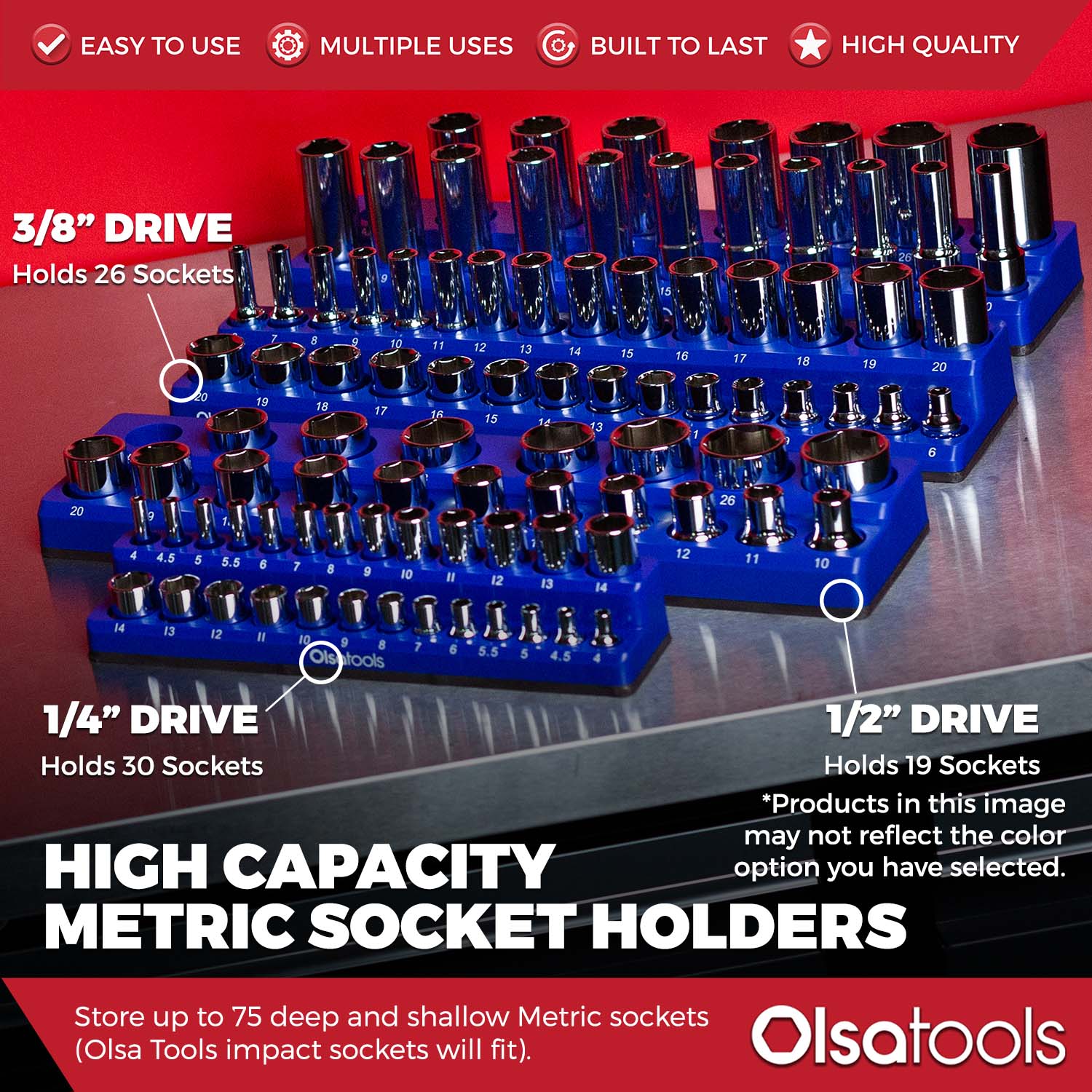 2-Row Magnetic Socket Holders