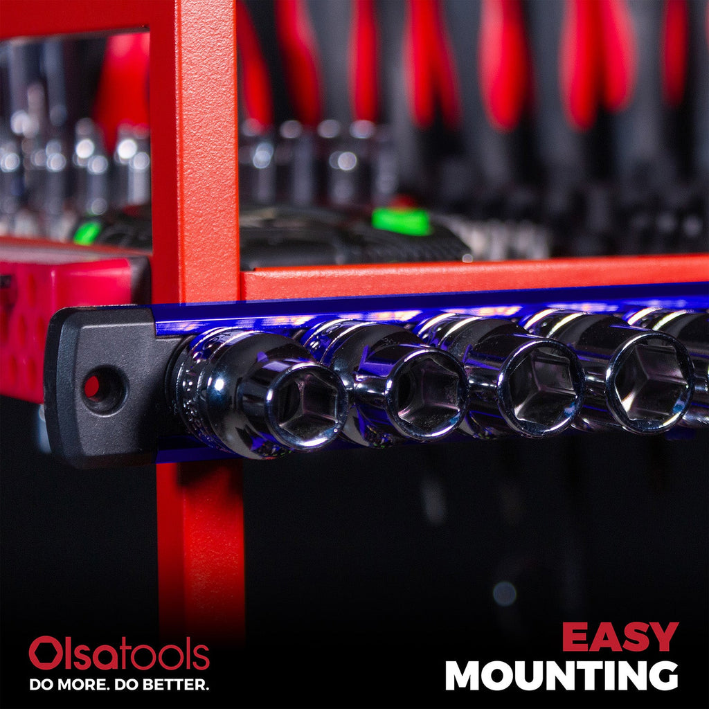 Magnetic Socket Rails for Secure Tool Organization in Aluminum
