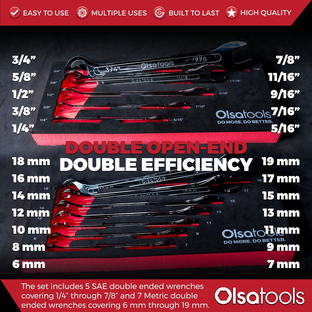 Slim Profile Wrench Set