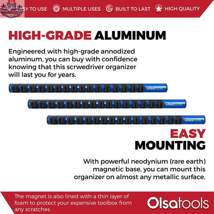 Magnetic Screwdriver Organizer - Efficient Magnetic Screwdriver Holder for Easy Tool Access - Shopthatapp.ca