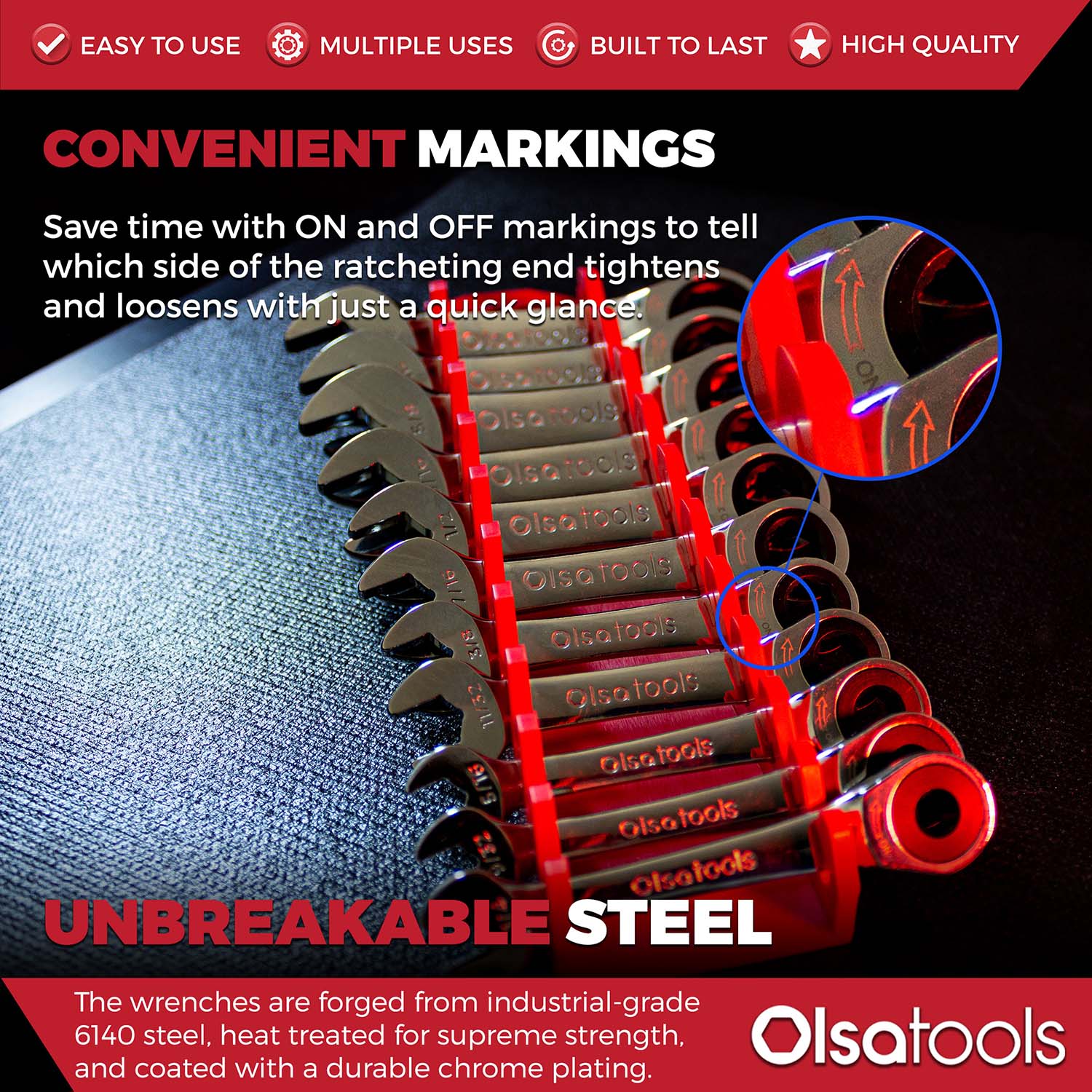 120 Tooth Ratcheting Wrench Set - Stubby Design for Maximum Torque and Accessibility