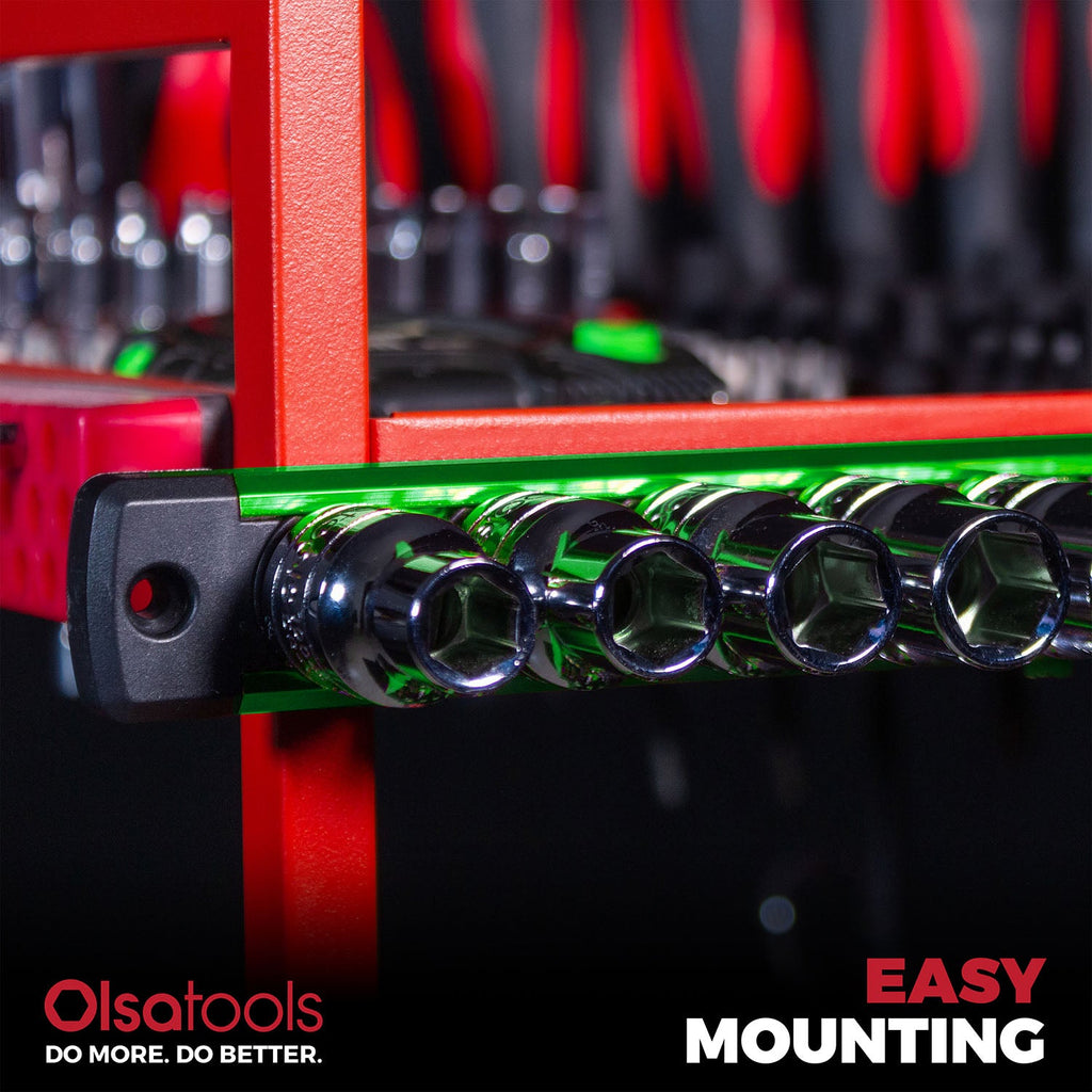 Magnetic Socket Rails for Secure Tool Organization in Aluminum