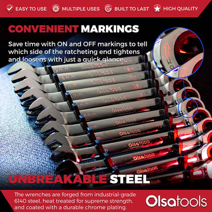 120 Tooth Ratcheting Wrench Set - Shopthatapp.ca