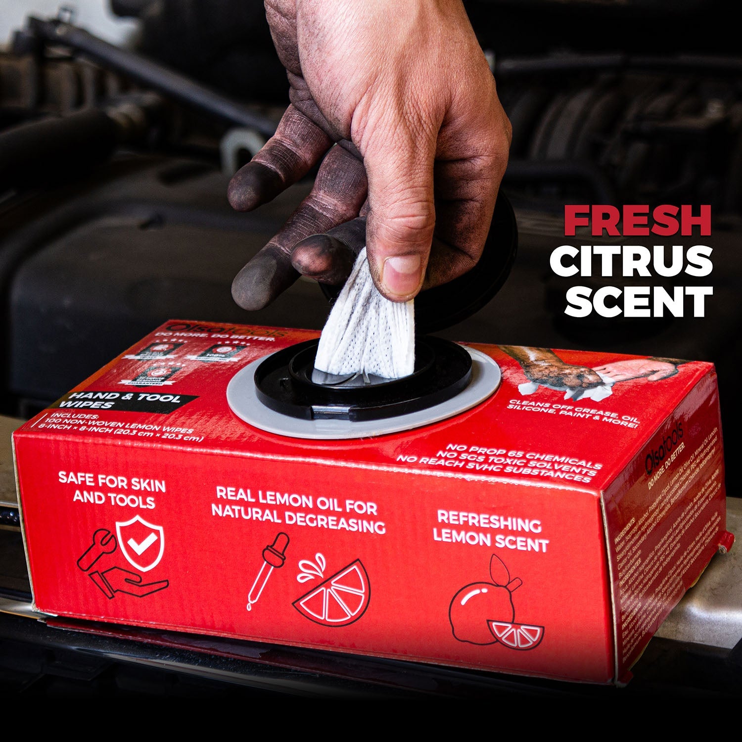 Hand and Tool Cleaning Wipes for Easy and Effective Clean-up
