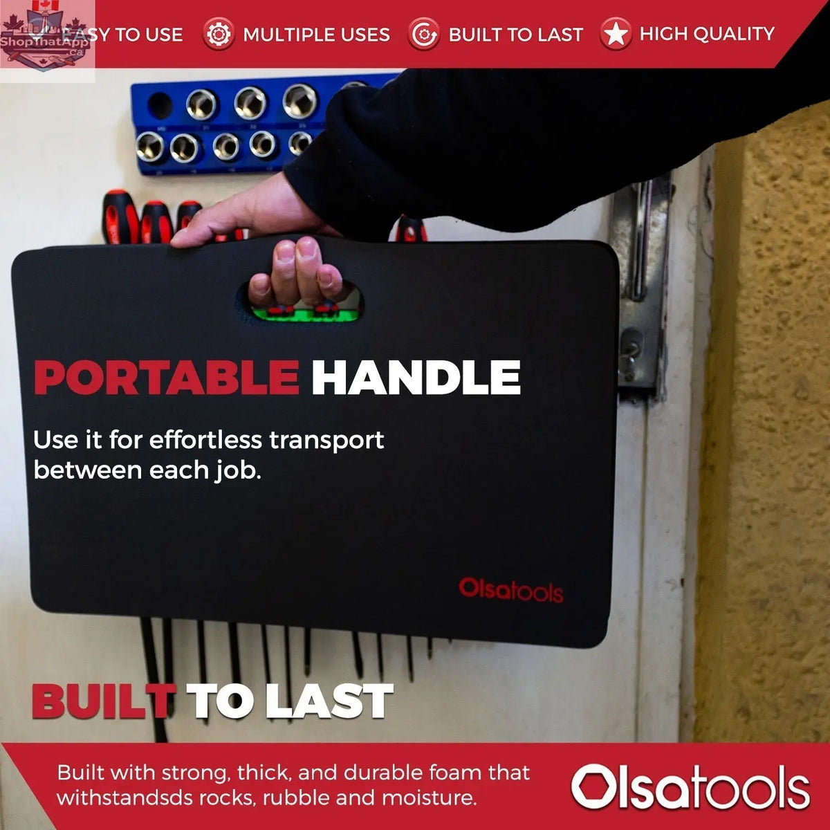 Kneeling Work Mat, Mechanics Kneeling Pad Density 18" x 11" x 1" - Shopthatapp.ca