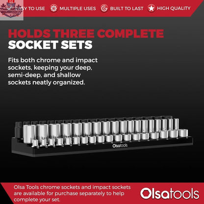 3-Row Magnetic Socket Holder - Shopthatapp.ca