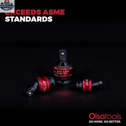 3pc Universal Joint Socket Adapter Set for 1/2", 3/8", and 1/4" Drive - Shopthatapp.ca