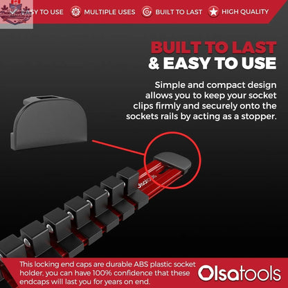 Locking End Caps for Aluminum Rails | 12-Pack Durable End Caps - Shopthatapp.ca