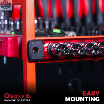 Magnetic Socket Rails for Secure Tool Organization in Aluminum - Shopthatapp.ca