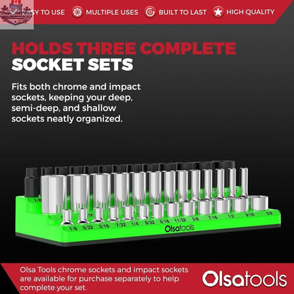 3-Row Magnetic Socket Holder - Shopthatapp.ca