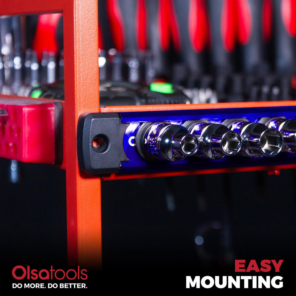 Magnetic Socket Rails for Secure Tool Organization in Aluminum