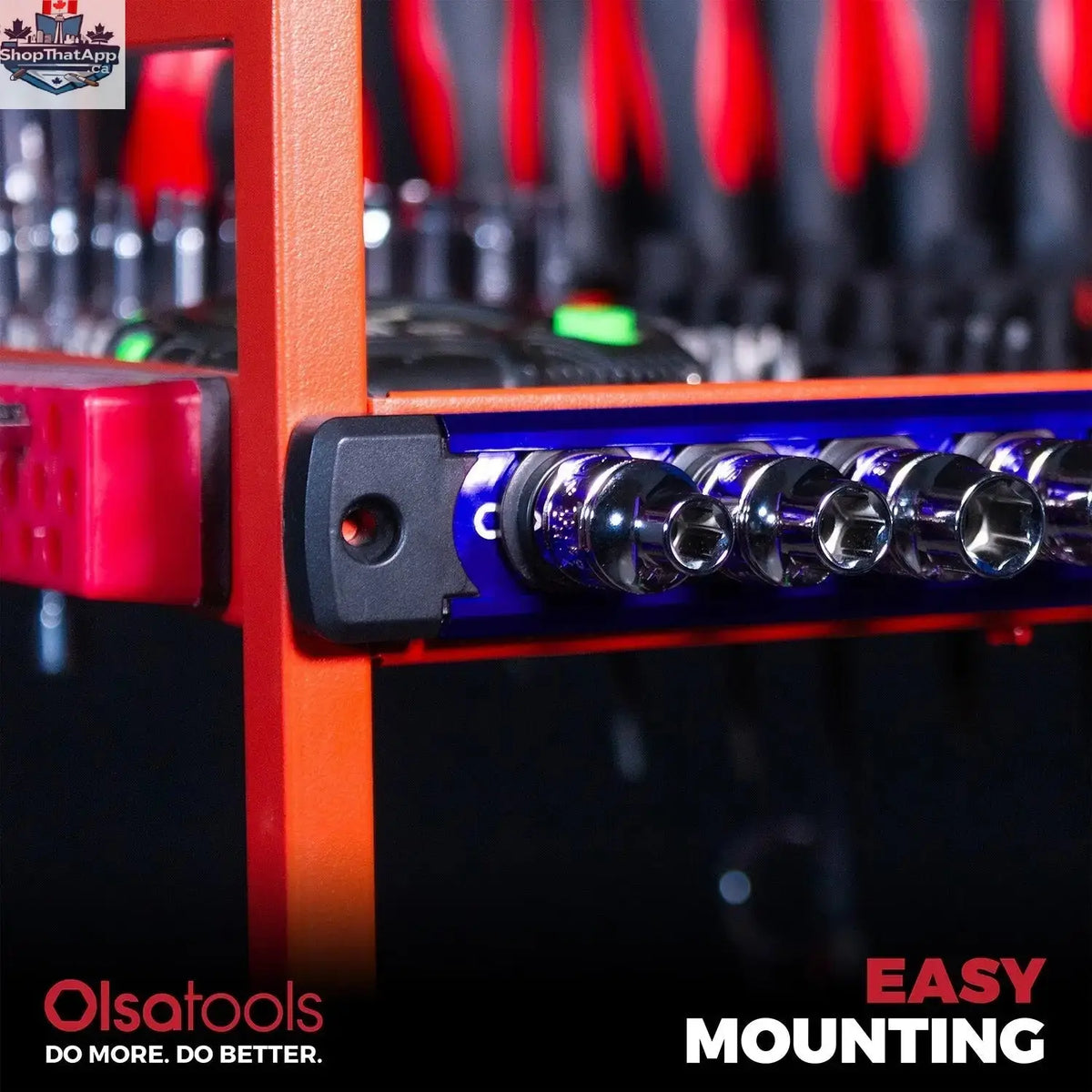 Magnetic Socket Rails for Secure Tool Organization in Aluminum - Shopthatapp.ca