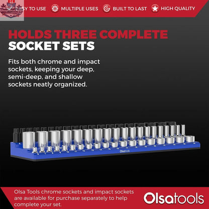 3-Row Magnetic Socket Holder - Shopthatapp.ca