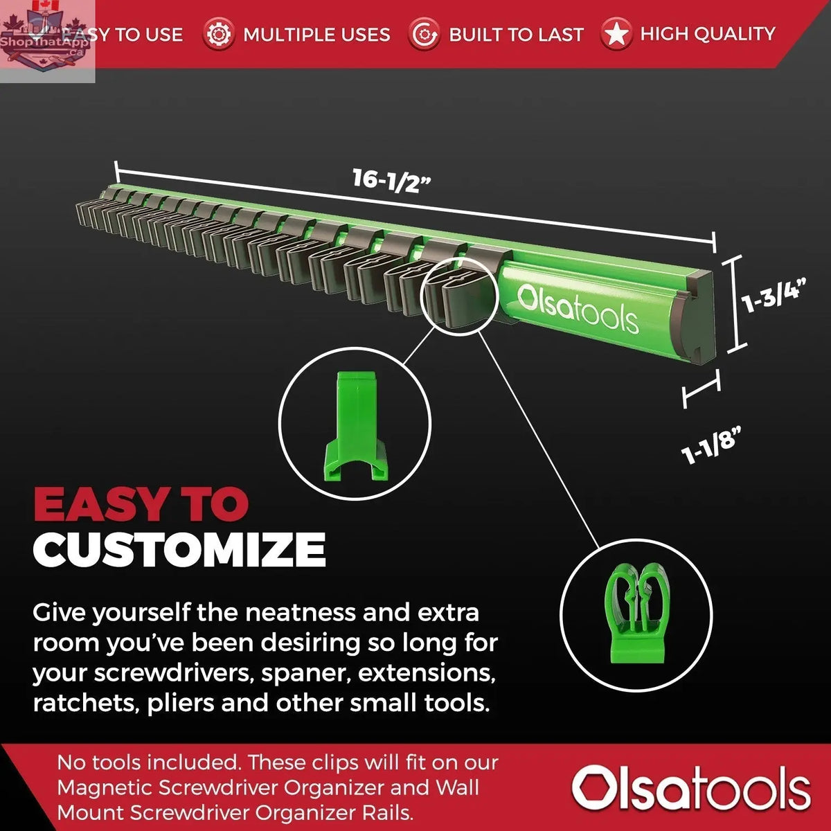 Magnetic Screwdriver Organizer Clips 10-Pack for Efficient Tool Storage - Shopthatapp.ca