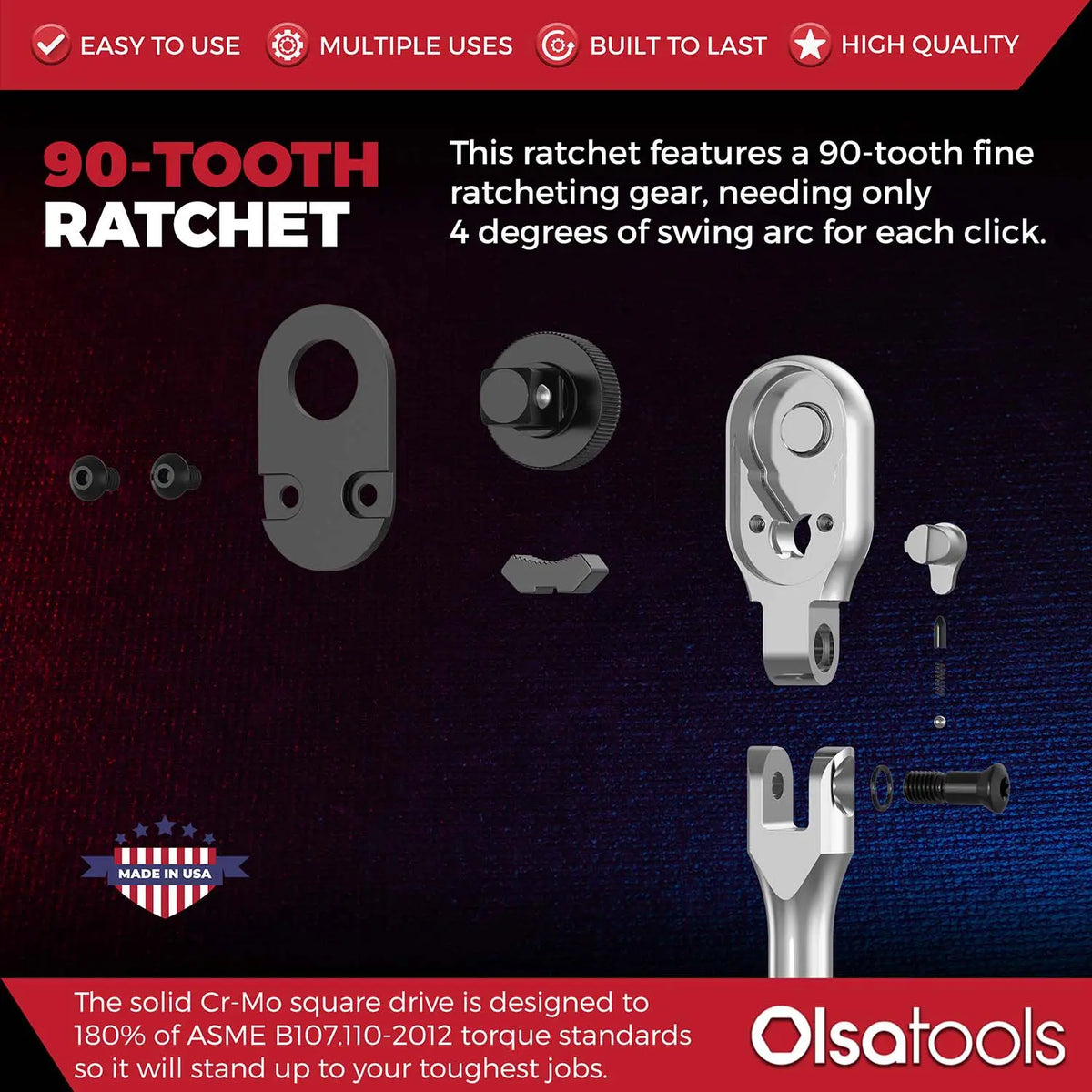Flex Head Ratchet 90 Tooth for Enhanced Torque and Precision - Shopthatapp.ca