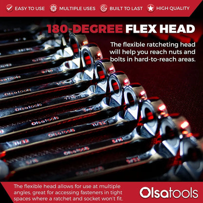 120 Tooth Ratcheting Wrench Set - Shopthatapp.ca
