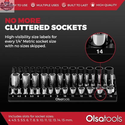 3-Row Magnetic Socket Holder - Shopthatapp.ca