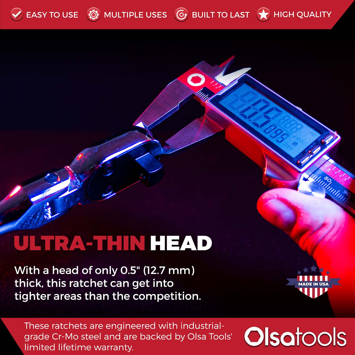 Flex Head Ratchet 90 Tooth for Enhanced Torque and Precision