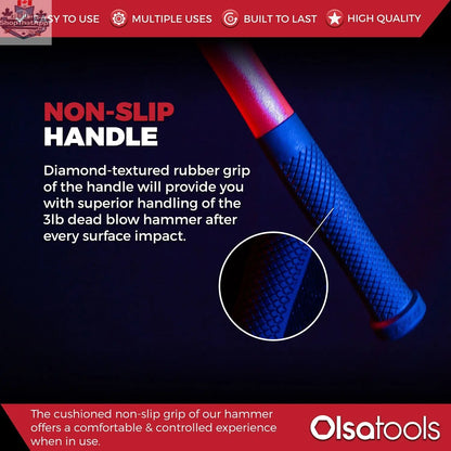 3lb Dead Blow Hammer Polyurethane Head - Shopthatapp.ca