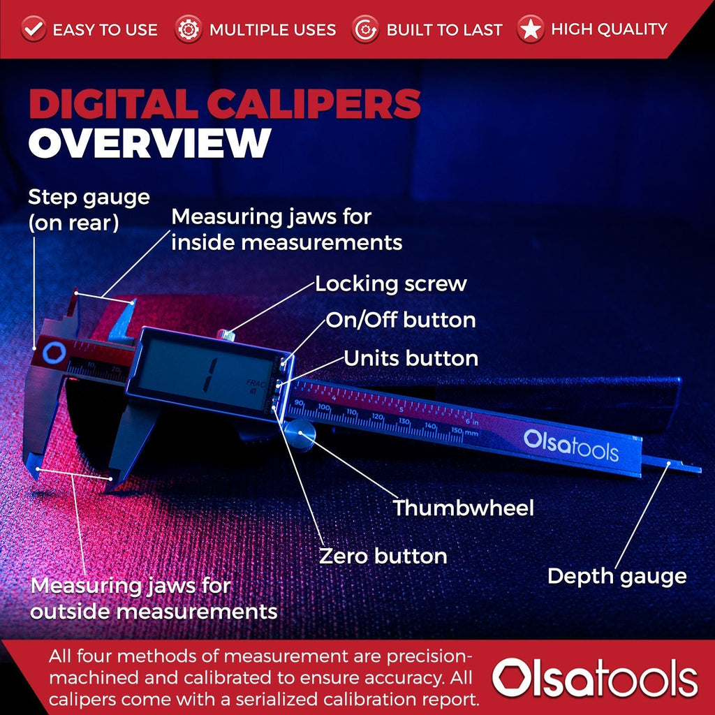 6 Inch Digital Calipers for Accurate Measurements and Precision Tools