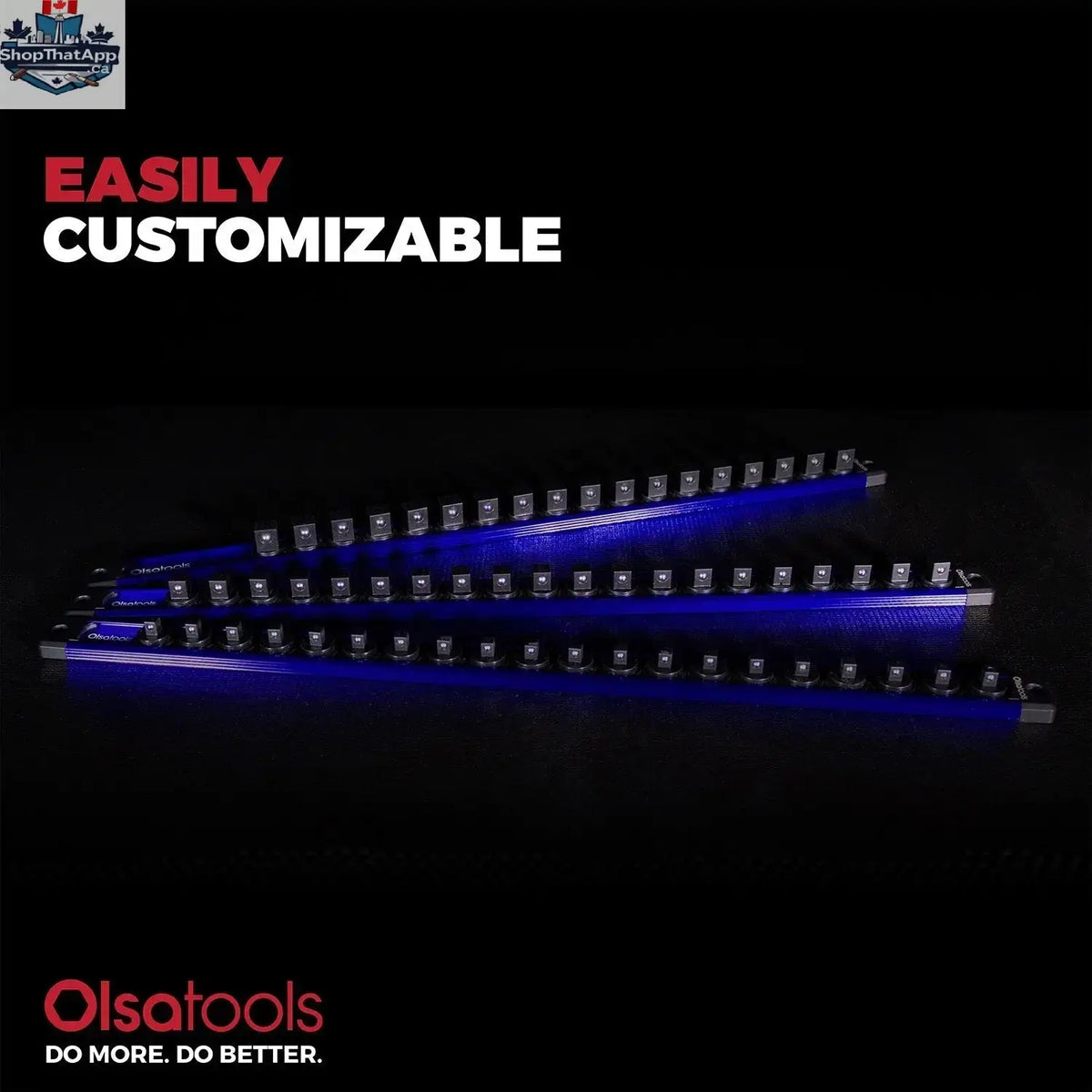 Magnetic Socket Rails for Secure Tool Organization in Aluminum - Shopthatapp.ca
