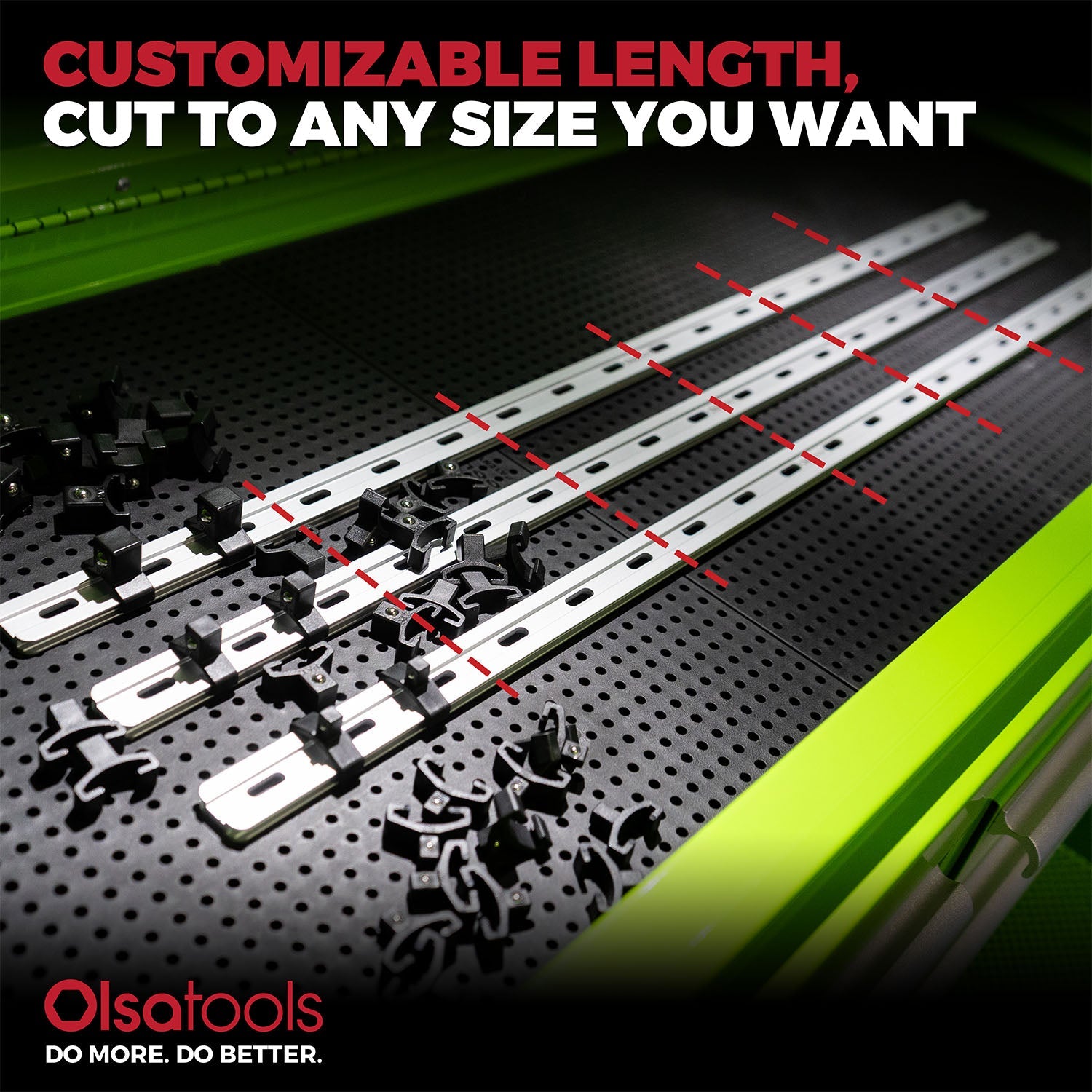 Toolgrid Aluminum Socket Rails for Organized Tool Storage
