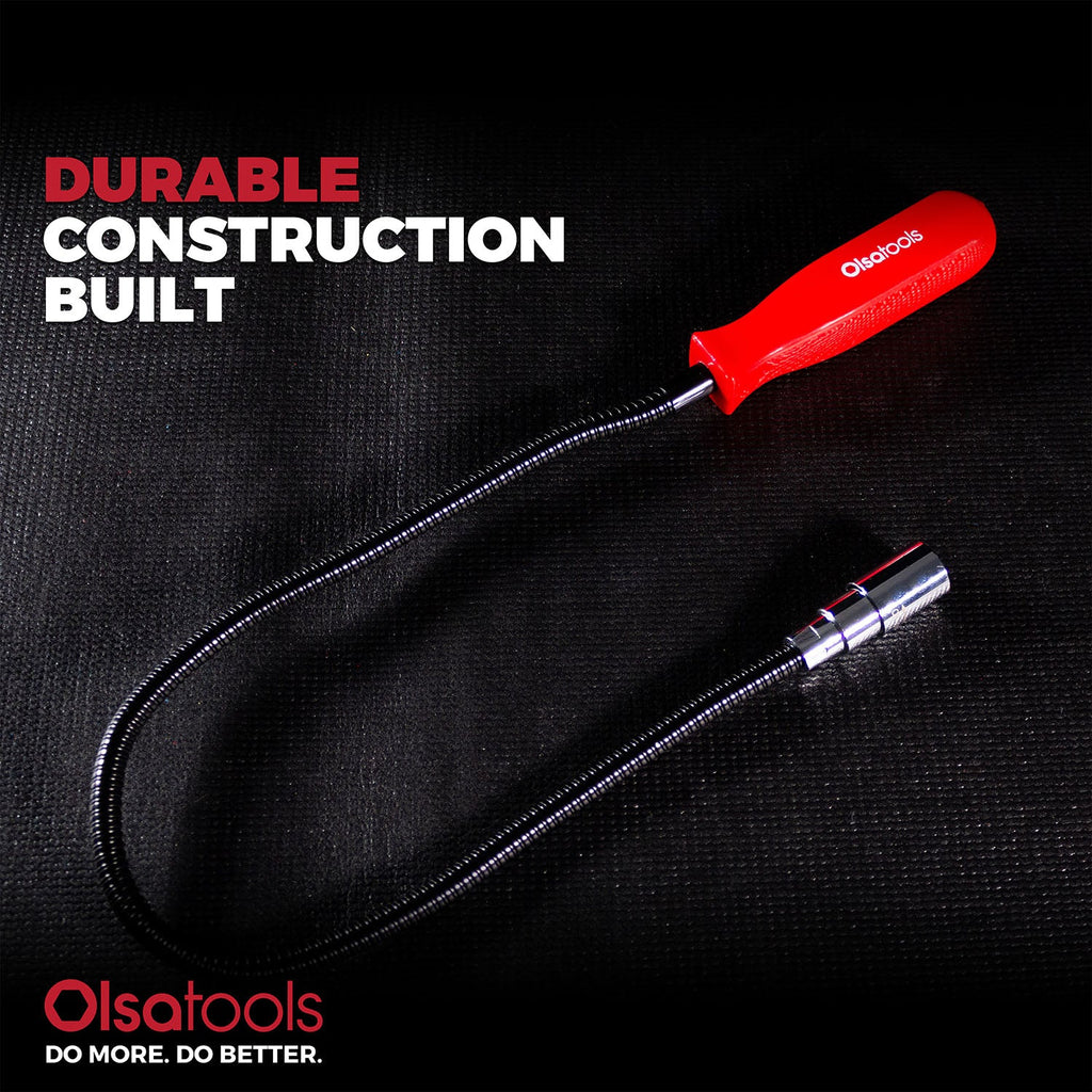 Flexible Magnetic Pickup Tool with LED Light for Easy Retrieval