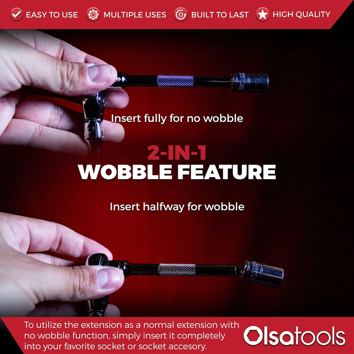 Wobble Socket Extension Set (9pc) | 1/2, 3/8, 1/4" Drive Ratchet Extension Bars - Shopthatapp.ca