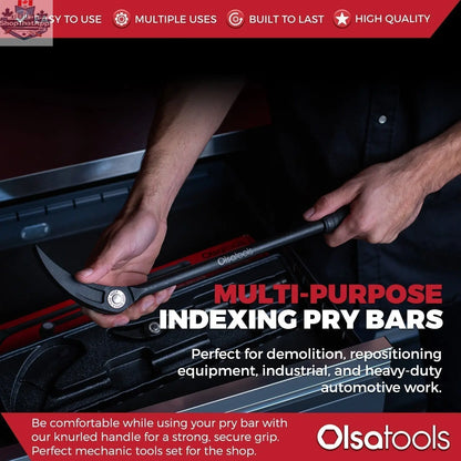 Indexing Pry Bar Set (2pc) | Heavy Duty 10" and 20" Long Pry Bars - Shopthatapp.ca