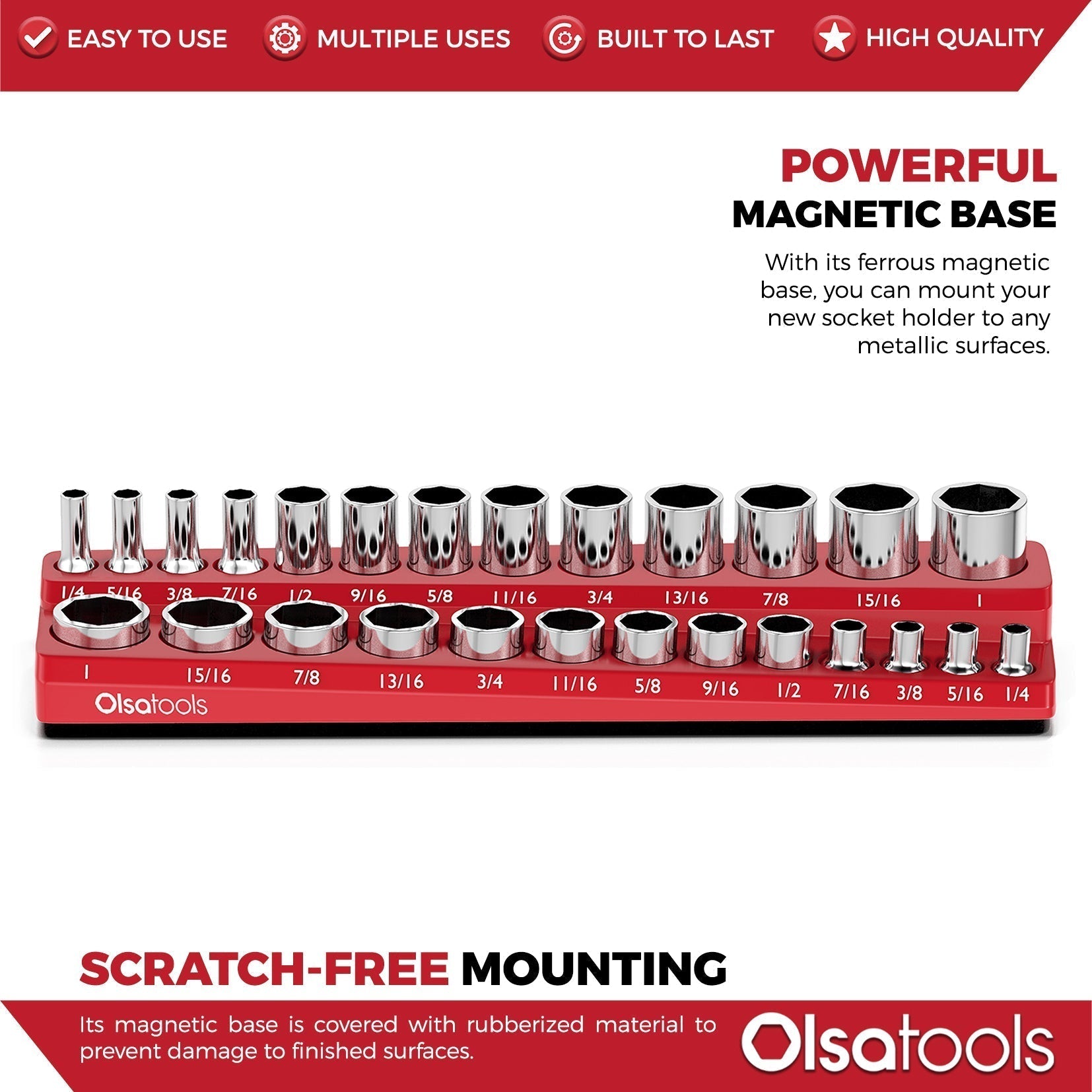2-Row Magnetic Socket Holders