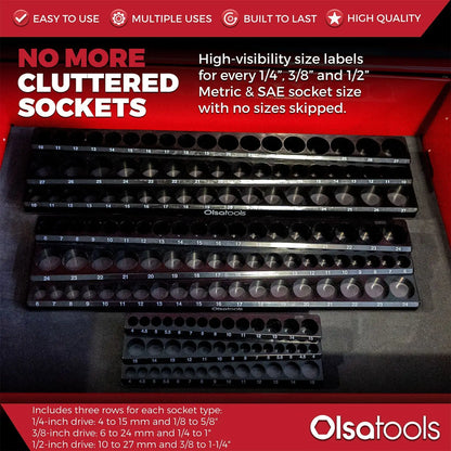 3-Row Magnetic Socket Holder - Shopthatapp.ca