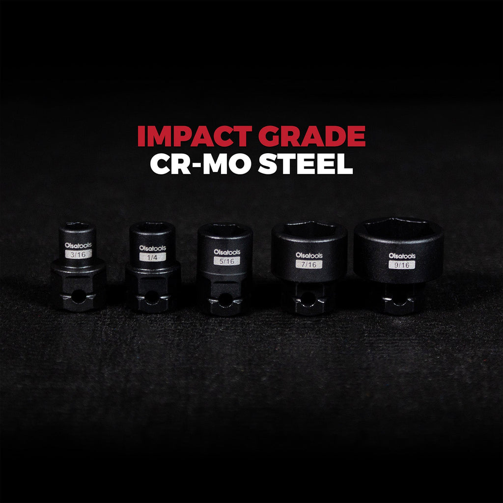 Stubby Impact Socket Sets with Magnetic Socket Inserts