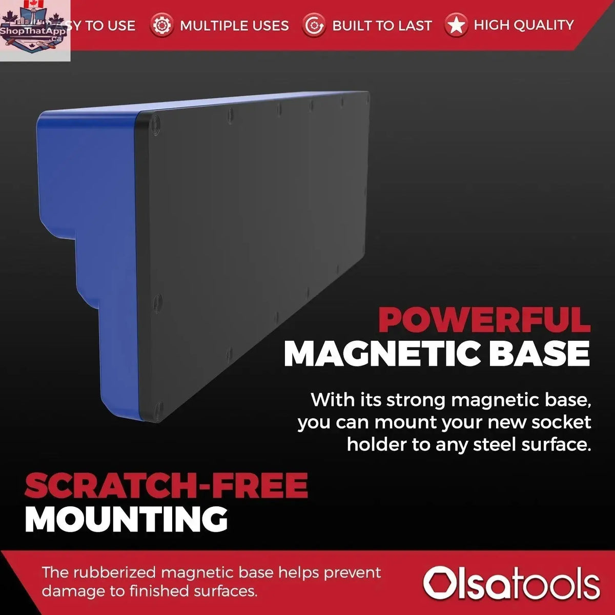 3-Row Magnetic Socket Holder - Shopthatapp.ca
