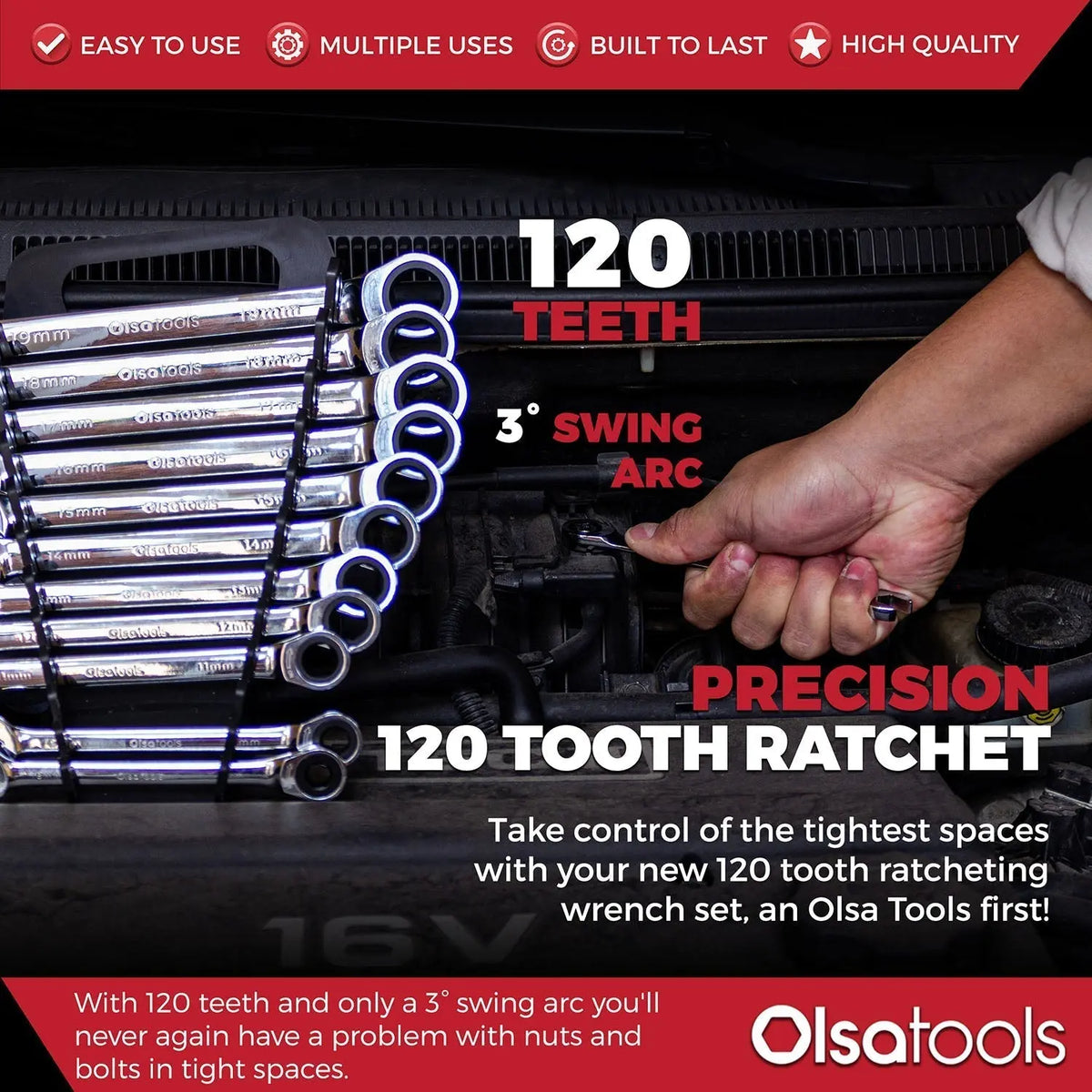 120 Tooth Ratcheting Wrench Set - Shopthatapp.ca