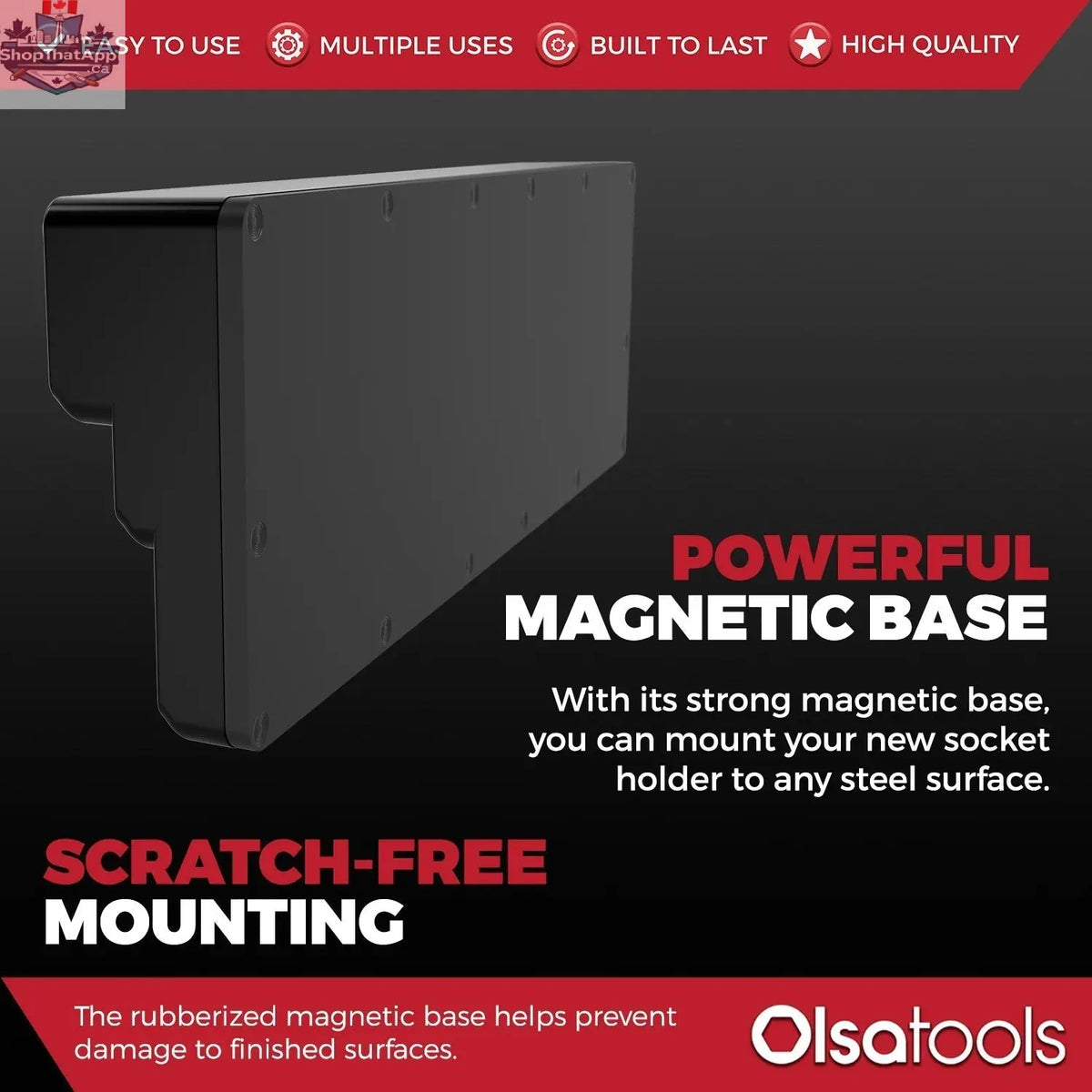 3-Row Magnetic Socket Holder - Shopthatapp.ca