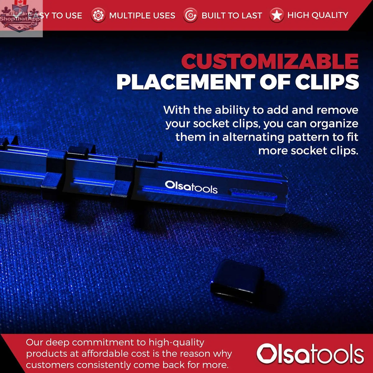 Aluminum Socket Organizer Rails With Rubber End Caps for 10 mm Socket Set - Shopthatapp.ca