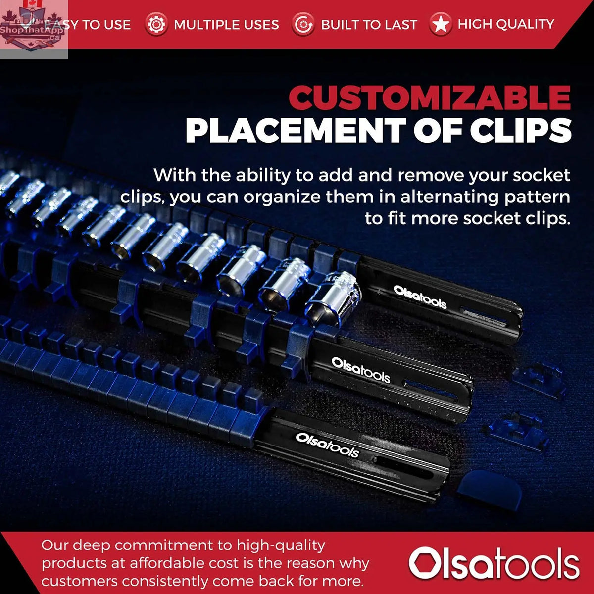Aluminum Socket Organizer Rails with Locking End Caps - Shopthatapp.ca