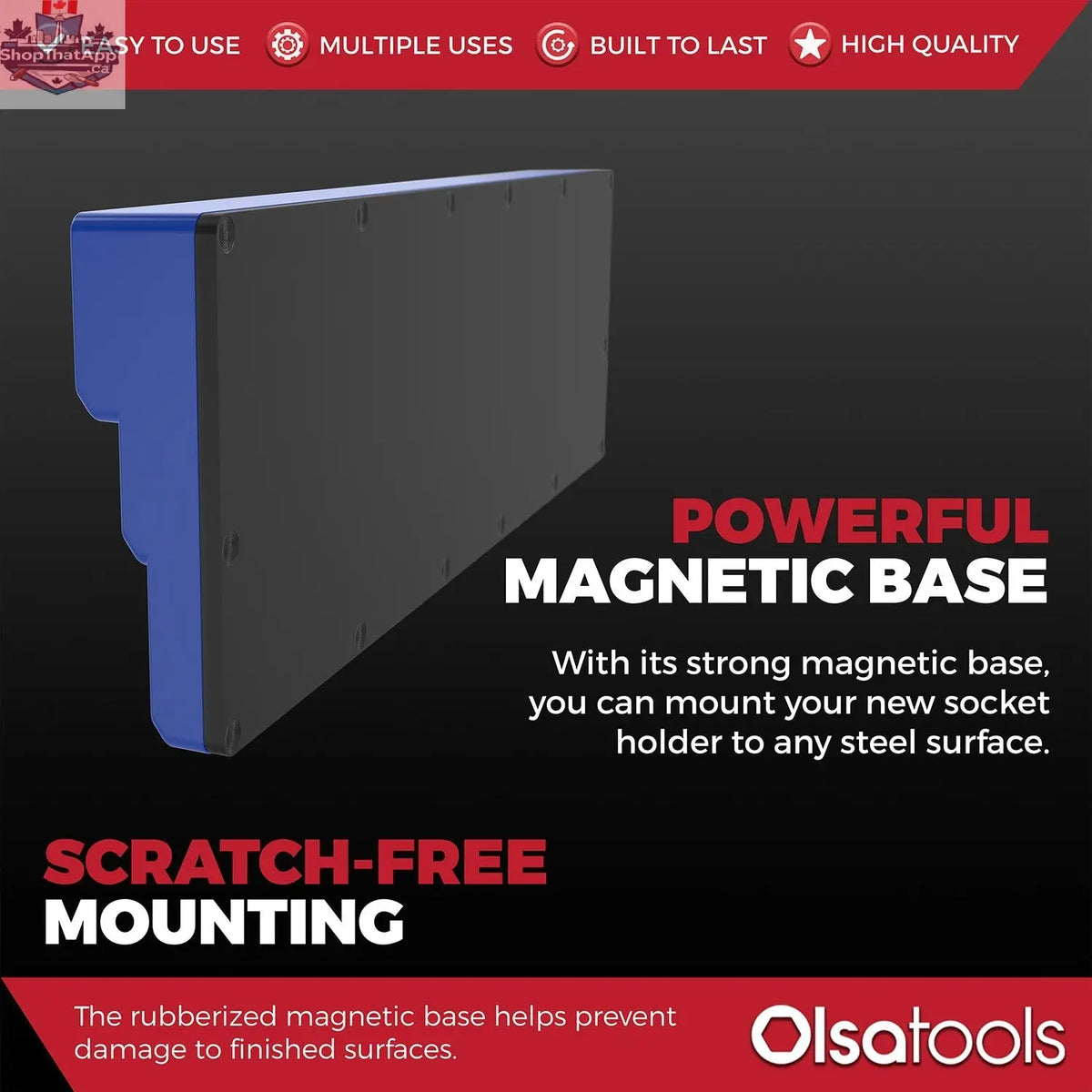 3-Row Magnetic Socket Holder - Shopthatapp.ca