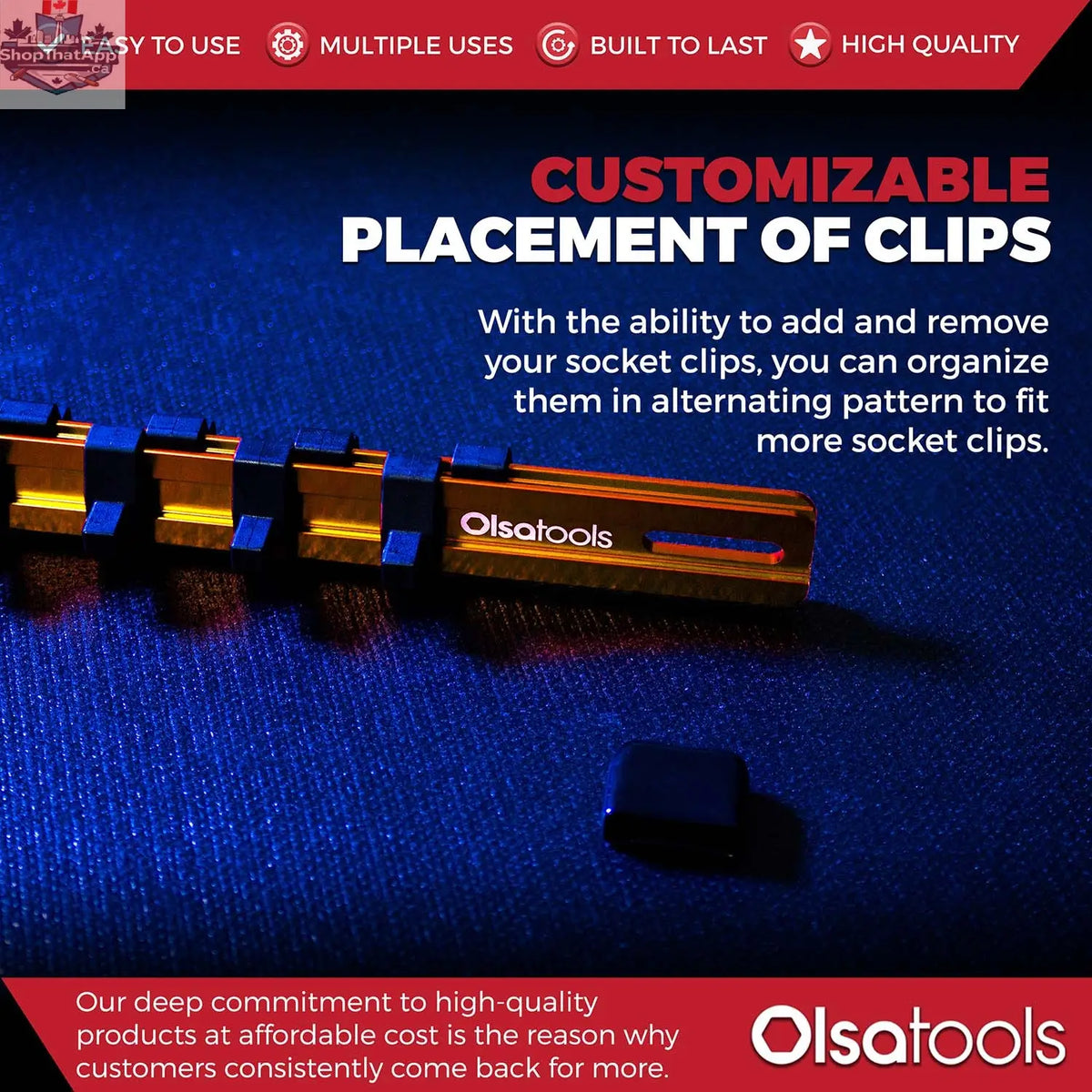 Aluminum Socket Organizer Rails With Rubber End Caps for 10 mm Socket Set - Shopthatapp.ca
