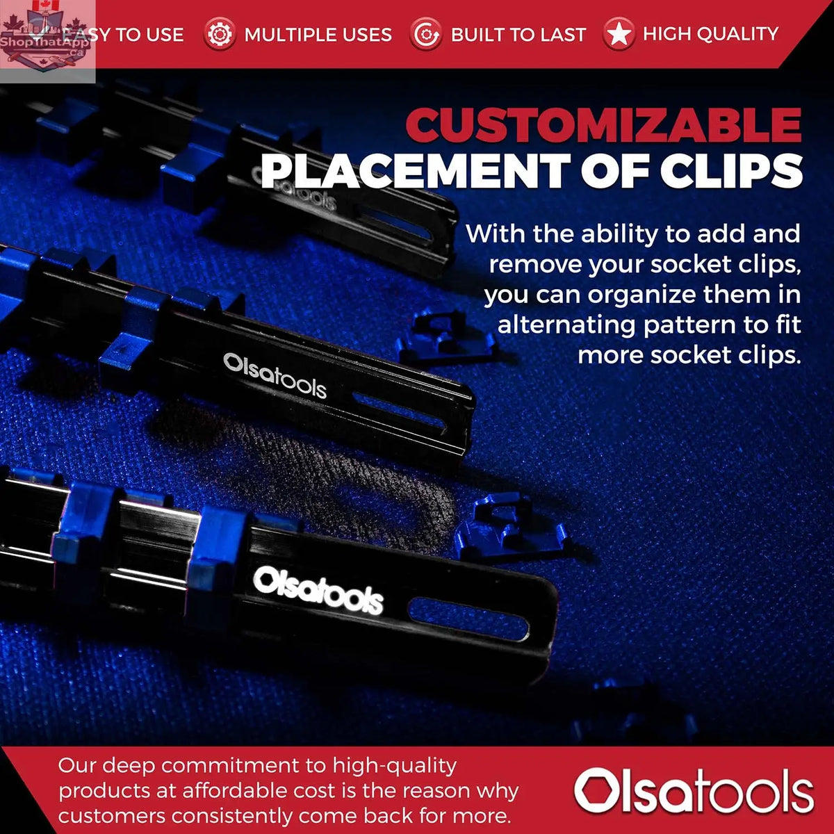 Aluminum Socket Organizer Rails with Locking End Caps - Shopthatapp.ca