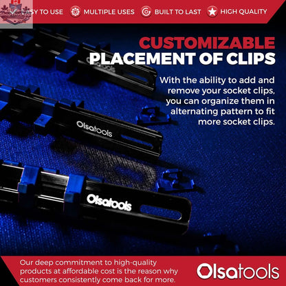 Aluminum Socket Organizer Rails with Locking End Caps - Shopthatapp.ca