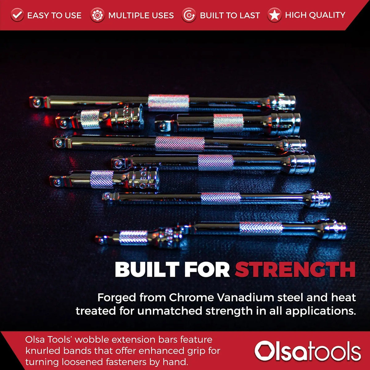 Wobble Socket Extension Set (9pc) | 1/2, 3/8, 1/4" Drive Ratchet Extension Bars - Shopthatapp.ca