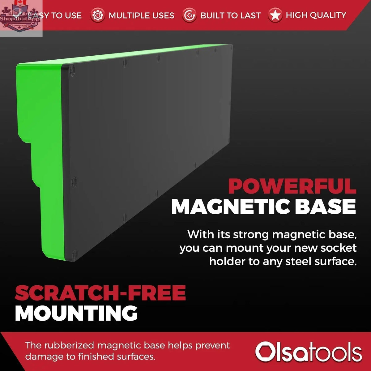 3-Row Magnetic Socket Holder - Shopthatapp.ca