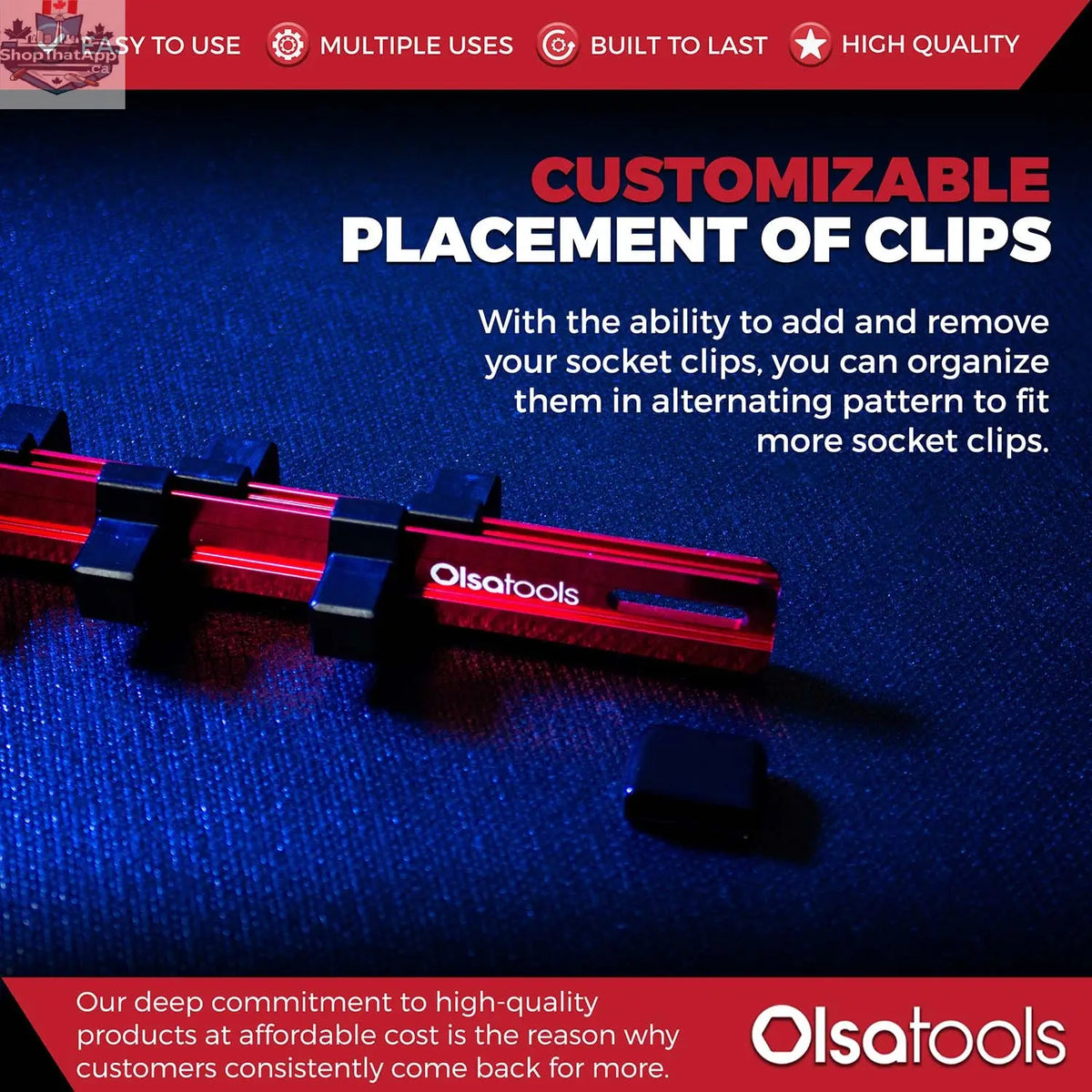 Aluminum Socket Organizer Rails With Rubber End Caps for 10 mm Socket Set - Shopthatapp.ca
