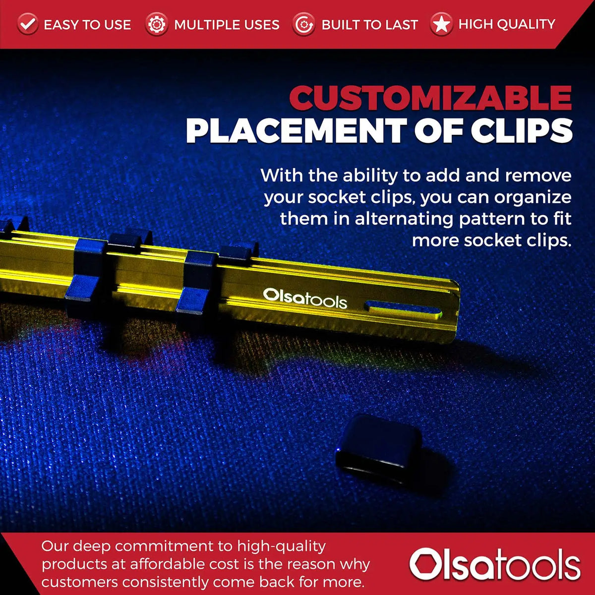 Aluminum Socket Organizer Rails With Rubber End Caps for 10 mm Socket Set - Shopthatapp.ca