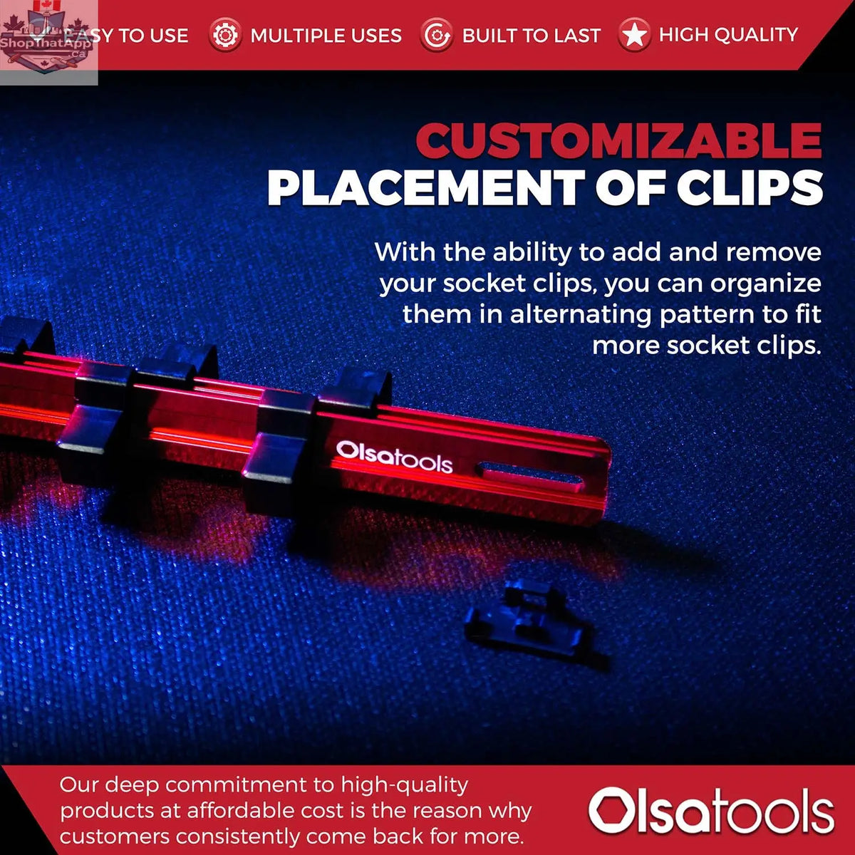 Aluminum Socket Organizer Rails with Locking End Caps - Shopthatapp.ca